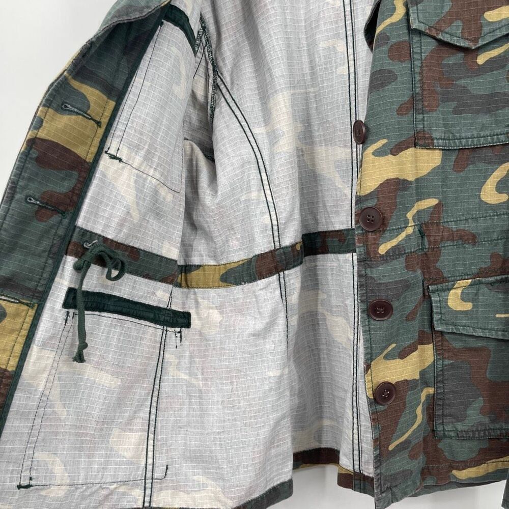 Madewell Brown Green Camo Outbound Button Down Utility Jacket Size Large - Picture 9 of 9